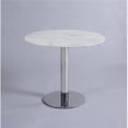 thumbnail image 1 of Chintaly Imports NOEMI-DT-B Noemi Round Pedestal Dining Table, Stainless Steel, 1 of 3