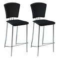 thumbnail image 1 of Chintaly Imports Set Of 2 Counter Height Stool With Chrome Finish TRACY-CS-BLK, 1 of 1