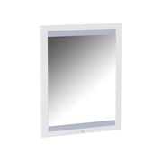 Chintaly Imports Modern White Laminate Framed Mirror With Led Light MOSCOW-MIR