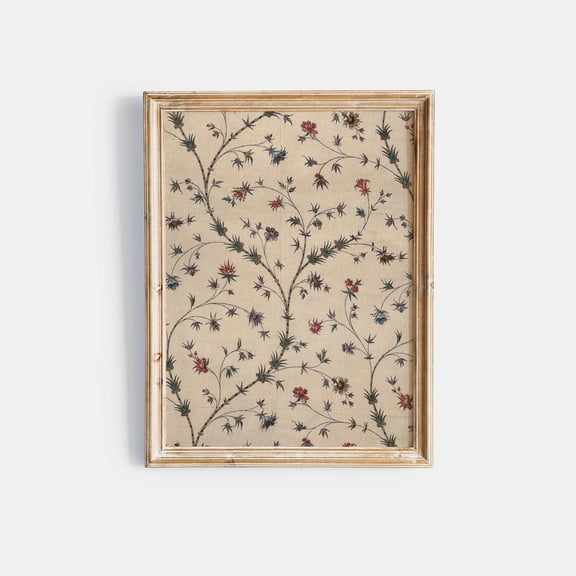 Chintz Textile Floral Print, Unframed Paper Poster 8x10in