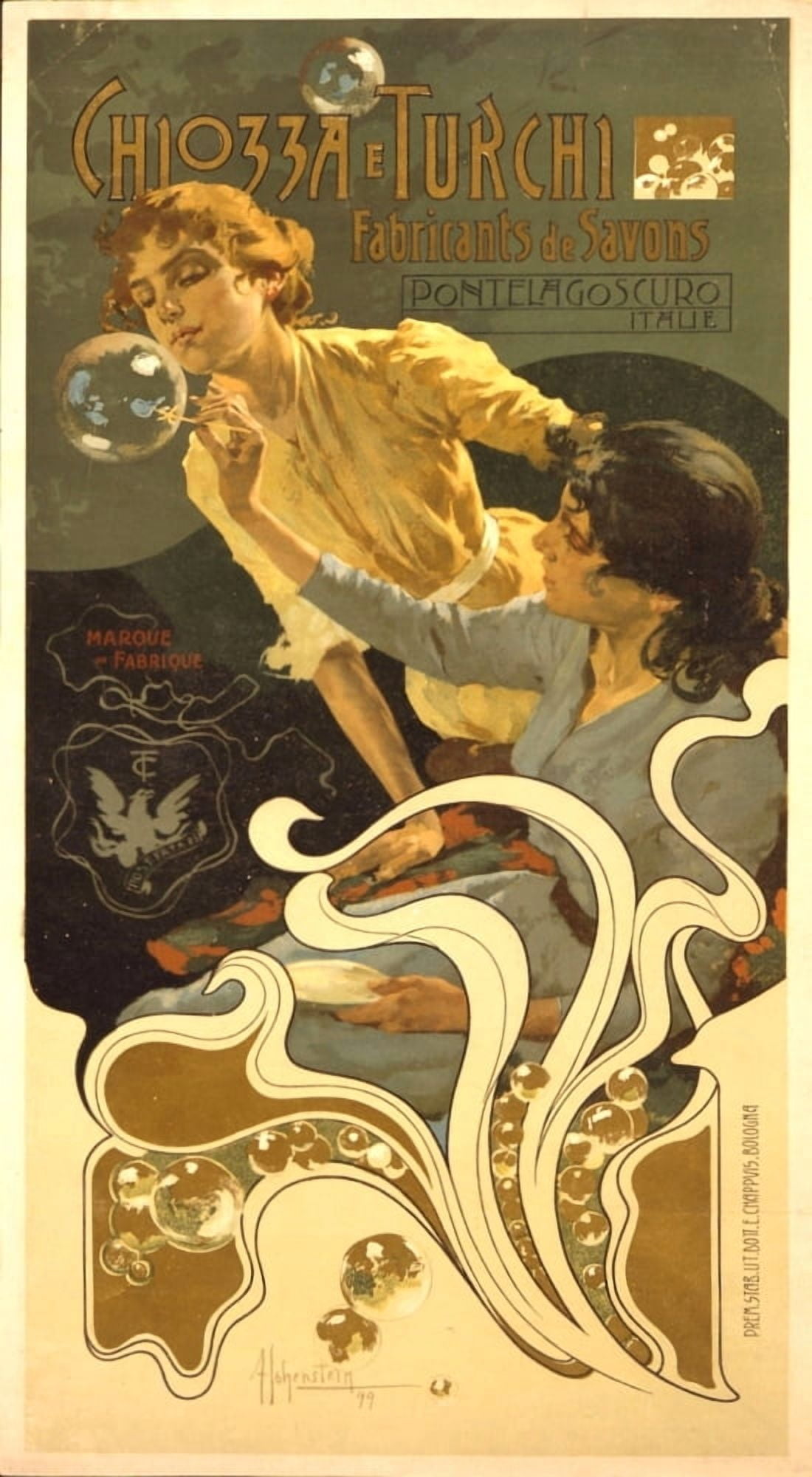 Chiozza e Turchi 1897 Canvas Art - Adolph Hohenstein (24 x 36)