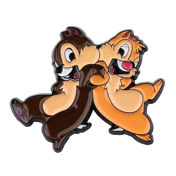 Chip And Dale Cartoon Characters 1 Inch Tall Enamel Metal Pin