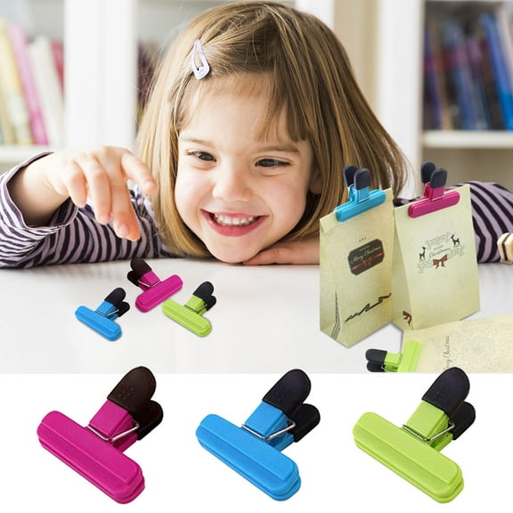 Chip Bag Chips Food Clips with Heavy Duty Tight Seal Grip Plastic Bags Clips for Food Storage Assorted Colors Food Bag Clips Snack Clips Small Sizes Kitchen Clip for Coffee Snacks