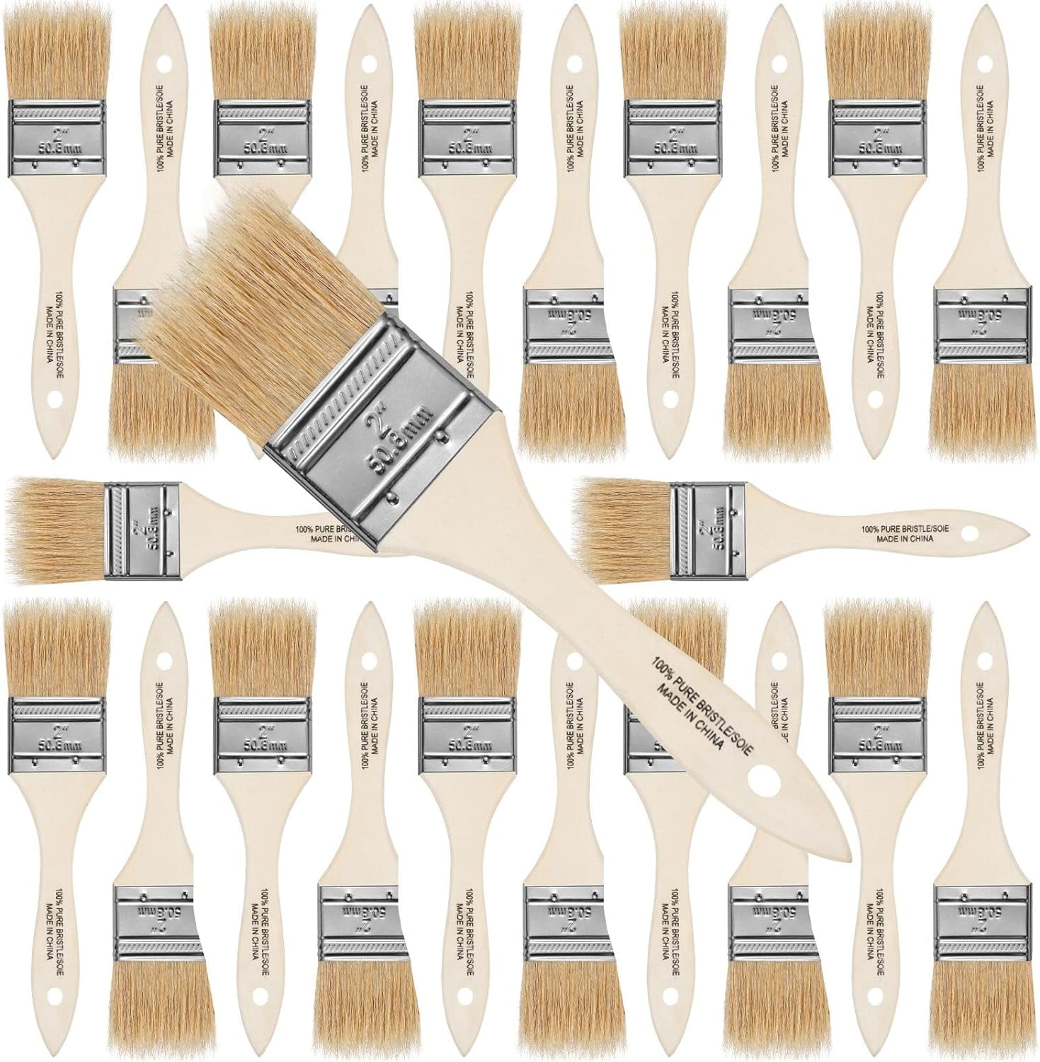 Chip Brush 2inch Bulk 96Ea Disposable Paint Brushes Cheap Natural