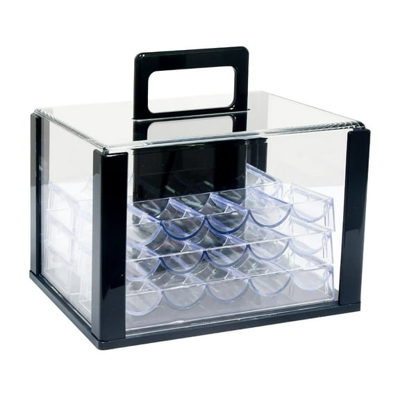 Chip Case Chip Holder Chip Carrier 600 Chip Capacity Acrylic for Family Gatherings and Game Halls
