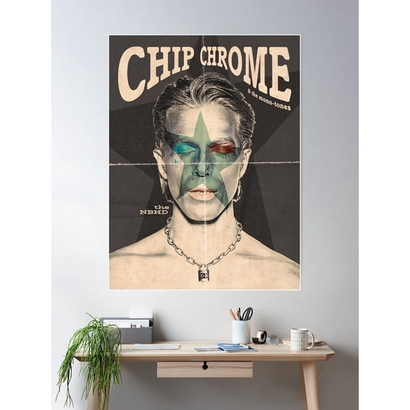 Chip Chrome & The Mono-Tones Poster Wall Art, Modern Wall Decor For Living Room Bedroom, 16x24 UNFRAMED