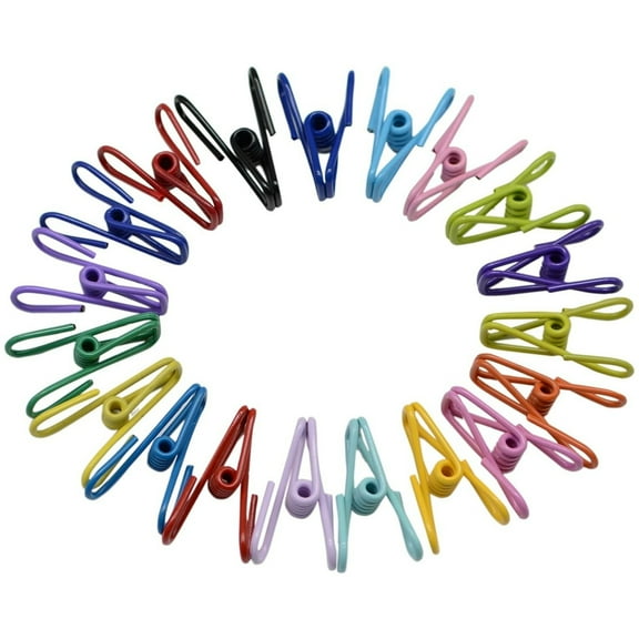 Chip Clips,40 Pcs - 2 inch Clothes Pins,PVC Coated Material Food Packaging Clip,Clips Bag Clips,Bag Clips,Metal Colorful Shelf Food Clips,Utility Clips,Steel Wire Clips,Mixed Colors
