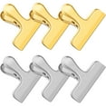 thumbnail image 1 of Chip Clips, 6 Pack Stainless Steel Chip Clips, Chip Clips Bag Clips Food Clips, Bag Clips for Food, Clips for Food Packages, Chip Bag Clips - Air Tight Seal, Heavy Duty Snack Clips, 1 of 6