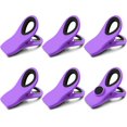thumbnail image 1 of Chip Clips, Bag Clips, 6 Pack Purple Magnetic Clips, Chip Clips Bag Clips Food Clips, Bag Clips for Food, Clips for Food Packages, Magnet Clips, Chip Bag Clip, Magnetic Chip Clips for Fridge, 1 of 5