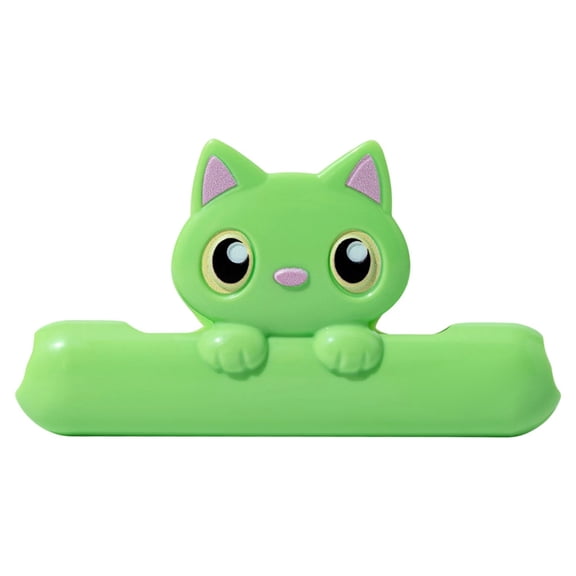 Chip Clips Bag Clips Food Clips, Cat Bag Clips for Food&Kitchen Seasonings, Cute Sealing Chip Clips Bulk for Household Preservation Clamp Proof Plastic Bag Sealing Device, Green