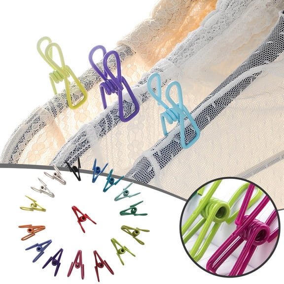 Chip Clips Utility Pvc Coated Steel Clip For Food Package Chips Bag Clothes Paper Pack Of 16