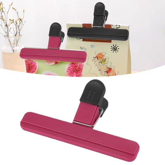 Chip Clips, Wide Open Bag Clips for Food Storage, Clearance, Heavy Duty Seal Grips Plastic Food Clip for Snack, Packages(D)