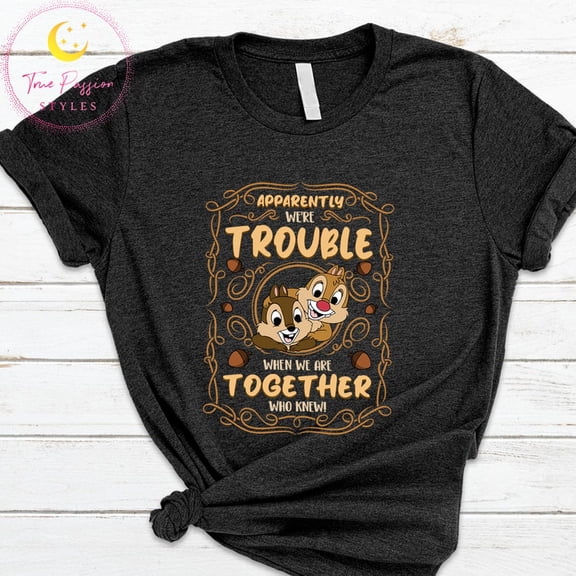 Chip & Dale Couple Shirt, Chip N Dale Shirt, Chipmunks Shirt, Long Sleeve, T-shirt, T-shirt E2759, F2548