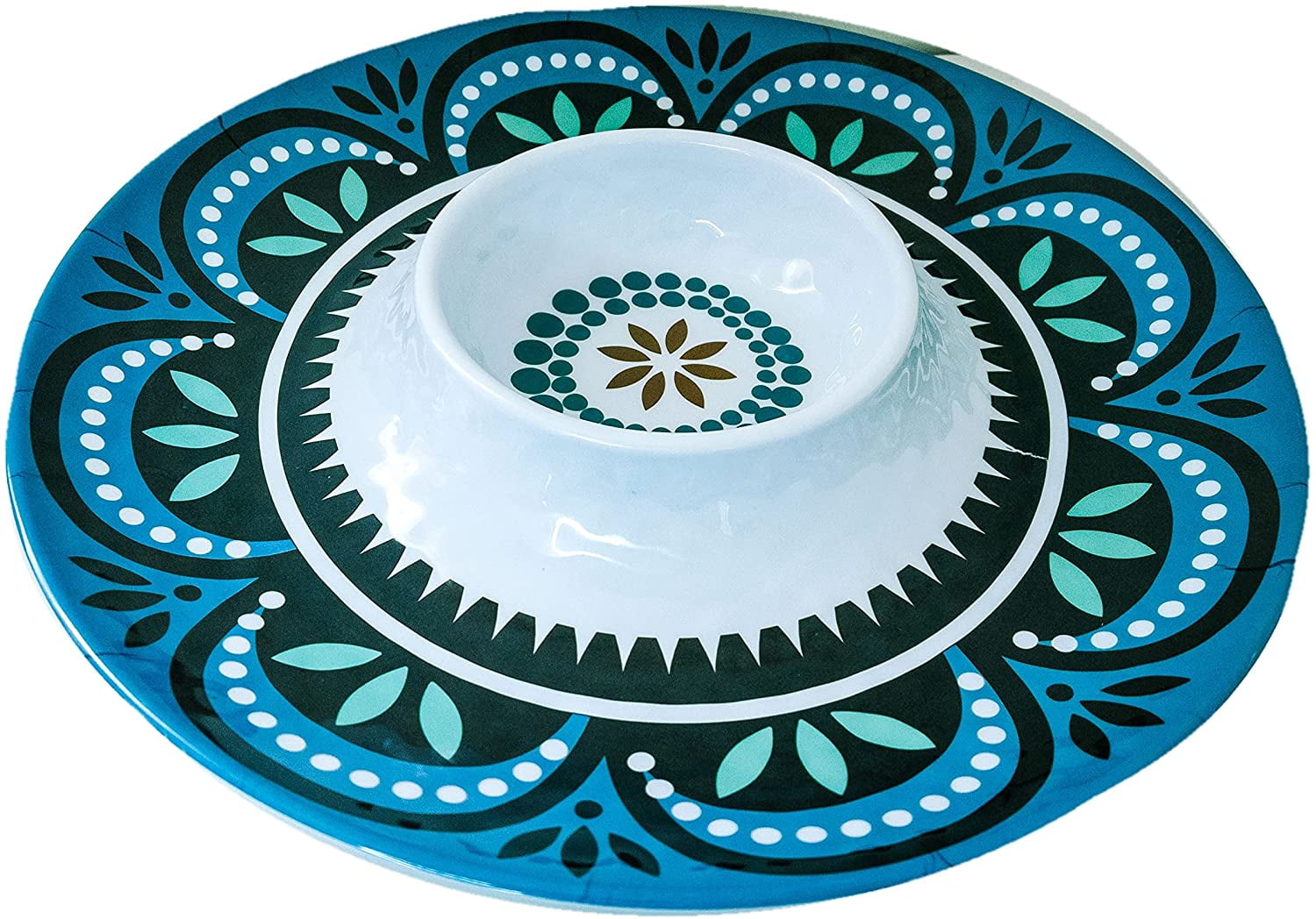 Chip & Dip Serving Dish Bowl for Chips and Dip or Chips & Salsa