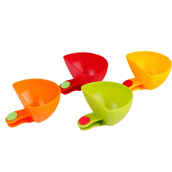 Chip and Dip Serving Set of 8– Kids Snack Time Cups for Dipping Sauces, Parties, Picnics, Easy Cleanup – Colorful Clip-On Dip Bowls for Portion Control, Food Separation and On-the-Go Meals