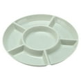 thumbnail image 1 of Chip and Dip Serving Trays,11.2" Round Serving Platters,Divided Serving Dish with 5 Compartments,Appetizer Serving Tray,Party Serving Relish Trays and Platters,Snack Tray Platter Taco Bar(Green), 1 of 4