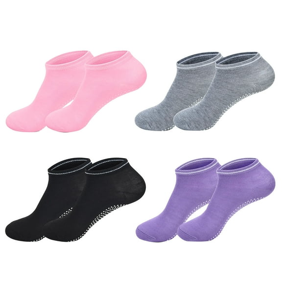 Chip Foam Yoga Chalk Workout Sledgehammer Workout Extra Large Yoga Calf Exercise 4 Pairs Socks Non Slipper Yoga Trampoline Socks With Grips Sticky Home Athletic Socks For Adult Women