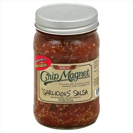 Chip Magnet Salsa Sauce Appeal  16 oz Garlicious Salsa Natural Food (Pack of 6)
