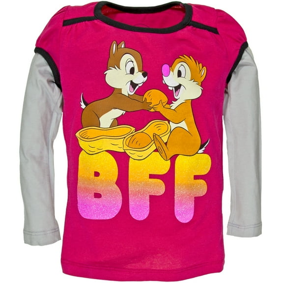 Chip 'N Dale - BFF's Sharing Girls Juvy 2fer Long Sleeve T-Shirt - Juvy 5