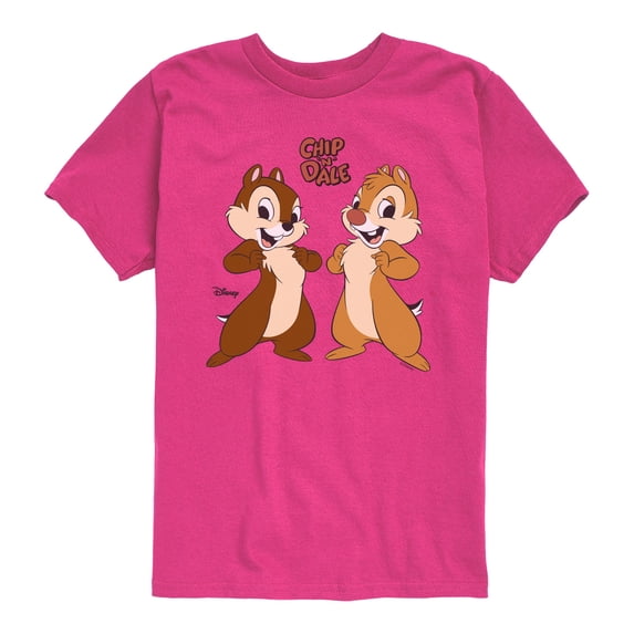 Chip N' Dale Rescue Rangers - Chip Dale Smiles - Youth Boys Short Sleeve Graphic T-Shirt