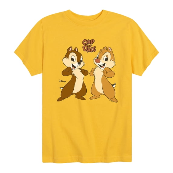 Chip N' Dale Rescue Rangers - Chip Dale Smiles - Youth Boys Short Sleeve Graphic T-Shirt