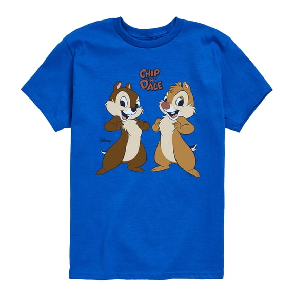 Chip N' Dale Rescue Rangers - Chip Dale Smiles - Youth Boys Short Sleeve Graphic T-Shirt
