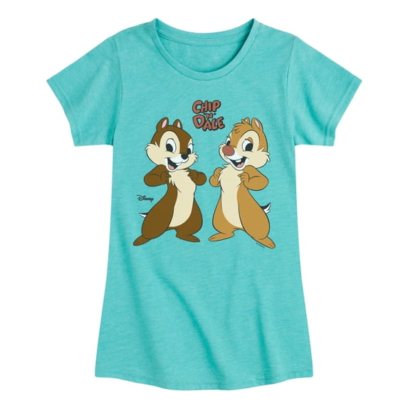 Chip N' Dale Rescue Rangers - Chip Dale Smiles - Youth Girls Fitted Short Sleeve T-Shirt