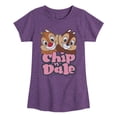 thumbnail image 1 of Chip N' Dale Rescue Rangers - Chip Dale Stacked Names - Youth Girls Fitted Short Sleeve T-Shirt, 1 of 4