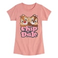thumbnail image 1 of Chip N' Dale Rescue Rangers - Chip Dale Stacked Names - Youth Girls Fitted Short Sleeve T-Shirt, 1 of 4