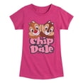 thumbnail image 1 of Chip N' Dale Rescue Rangers - Chip Dale Stacked Names - Youth Girls Fitted Short Sleeve T-Shirt, 1 of 4