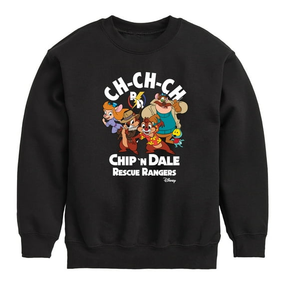 Chip 'N Dale Rescue Rangers - Chip 'N Dale Character Art - Toddler And Youth Crewneck Fleece Sweatshirt