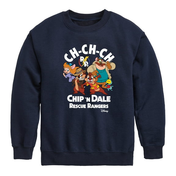 Chip 'N Dale Rescue Rangers -  Graphic Long Sleeve Fleece Sweatshirt