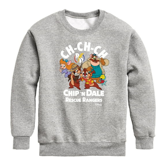 Chip 'N Dale Rescue Rangers - Chip 'N Dale Character Art - Toddler And Youth Crewneck Fleece Sweatshirt