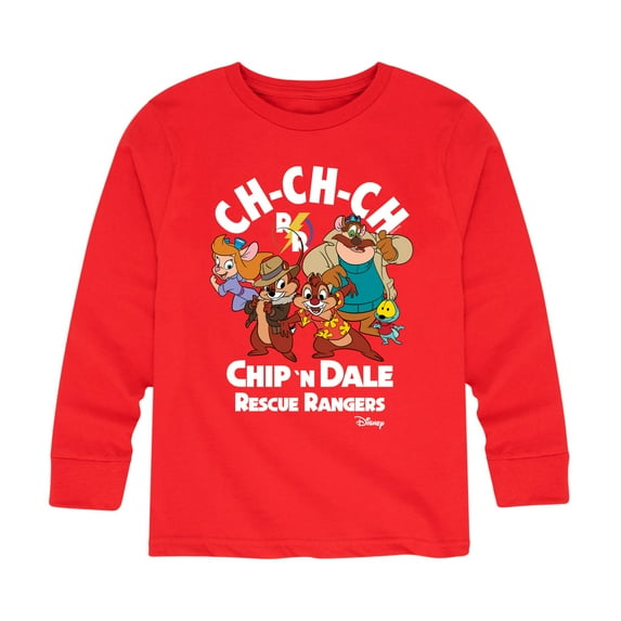 Chip 'N Dale Rescue Rangers - Chip 'N Dale Character Art - Toddler And Youth Long Sleeve Graphic T-Shirt