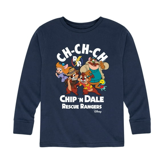 Chip 'N Dale Rescue Rangers - Chip 'N Dale Character Art - Toddler And Youth Long Sleeve Graphic T-Shirt