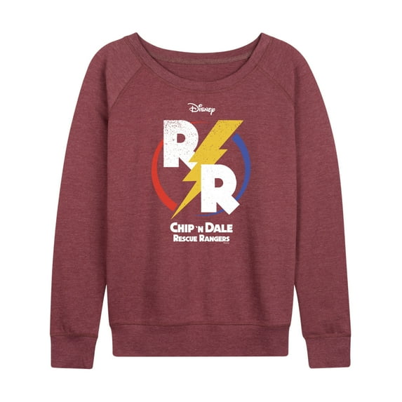 Chip 'N Dale Rescue Rangers - Chip 'N Dale R & R Logo - Women's Lightweight French Terry Long Sleeve Shirt