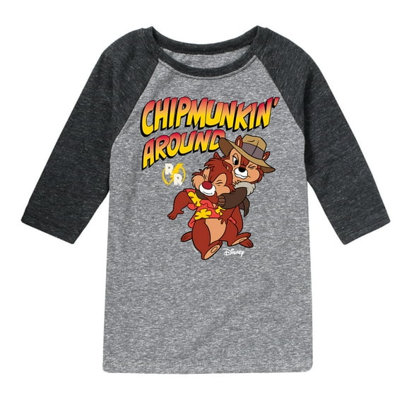 Chip 'N Dale Rescue Rangers - Chipmunkin Around - Toddler And Youth Raglan Graphic T-Shirt