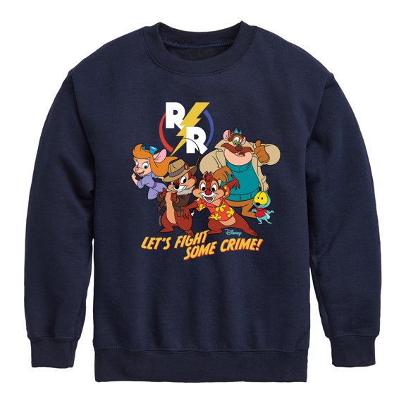 Chip 'N Dale Rescue Rangers - Let's Fight Some Crime - Toddler And Youth Crewneck Fleece Sweatshirt