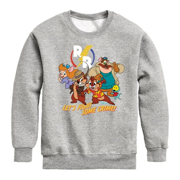 Chip 'N Dale Rescue Rangers - Let's Fight Some Crime - Toddler And Youth Crewneck Fleece Sweatshirt