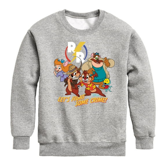 Chip 'N Dale Rescue Rangers - Let's Fight Some Crime - Toddler And Youth Crewneck Fleece Sweatshirt