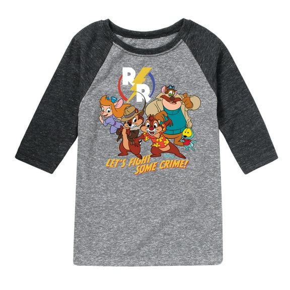 Chip 'N Dale Rescue Rangers - Let's Fight Some Crime - Toddler And Youth Raglan Graphic T-Shirt
