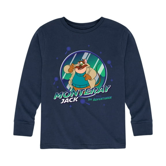 Chip 'N Dale Rescue Rangers - Monteray Jack Dark - Toddler And Youth Long Sleeve Graphic T-Shirt