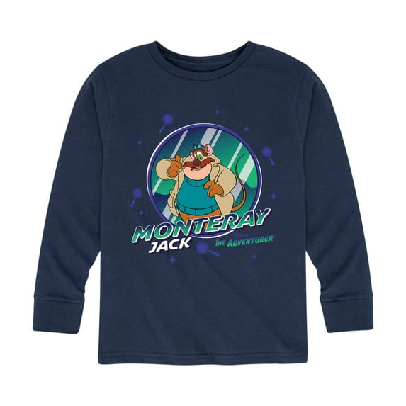 Chip 'N Dale Rescue Rangers - Monteray Jack Dark - Toddler And Youth Long Sleeve Graphic T-Shirt