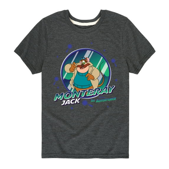 Chip 'N Dale Rescue Rangers - Monteray Jack Dark - Toddler And Youth Short Sleeve Graphic T-Shirt