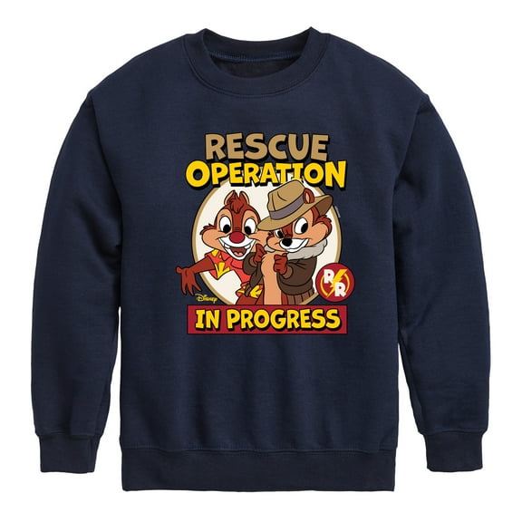 Chip 'N Dale Rescue Rangers - Rescue Operation In Progress - Toddler And Youth Crewneck Fleece Sweatshirt