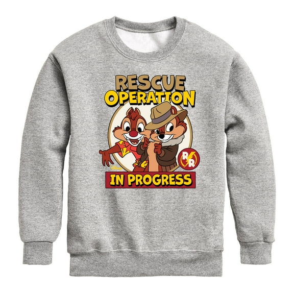 Chip 'N Dale Rescue Rangers - Rescue Operation In Progress - Toddler And Youth Crewneck Fleece Sweatshirt
