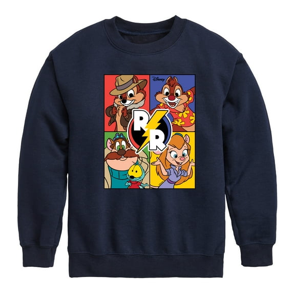 Chip 'N Dale Rescue Rangers - Rescue Ranger Grid - Toddler And Youth Crewneck Fleece Sweatshirt