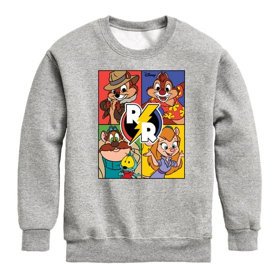 Chip 'N Dale Rescue Rangers - Rescue Ranger Grid - Toddler And Youth Crewneck Fleece Sweatshirt