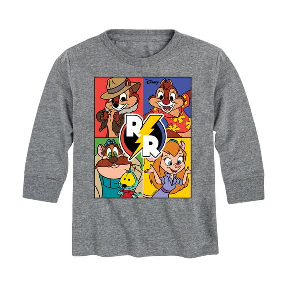 Chip 'N Dale Rescue Rangers - Rescue Ranger Grid - Toddler And Youth Long Sleeve Graphic T-Shirt
