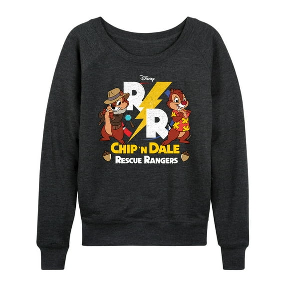 Chip 'N Dale Rescue Rangers - Rescue Rangers Design - Women's Lightweight French Terry Long Sleeve Shirt